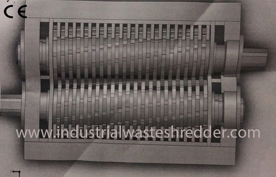 Waste Cardboard Dual Shaft Shredder , Industrial Paper Shredder Machine